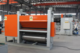 Flattening machine for expanded mesh